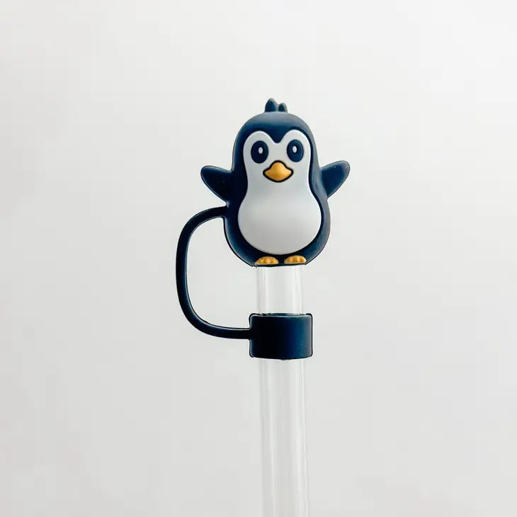Straw Toppers Penguin