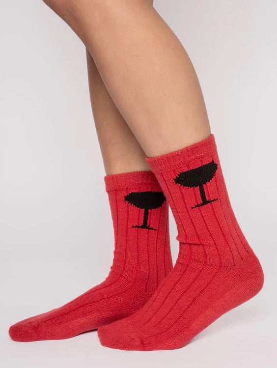 Rise &amp; Wine Knit Socks