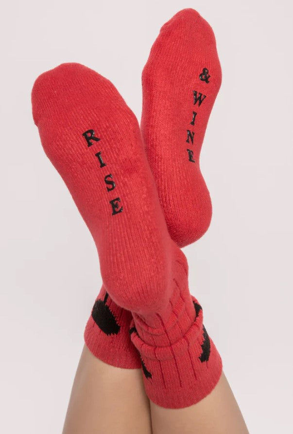 Rise &amp; Wine Knit Socks