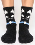 Charcoal Kitty Plush Socks