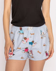 Puppy Short Flannel Sky Blue