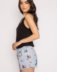 Puppy Short Flannel Sky Blue