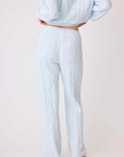 Chenille Cozy Cable Pant - Blue Air