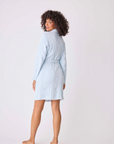 Chenille Cozy Cable Robe - Blue Air