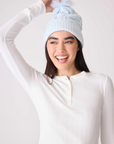 Chenille Cozy Cable Beanie - Air Blue