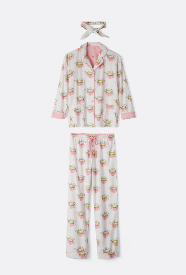 Love &#39;U&#39; So Matcha Cozy Flannel PJ Set