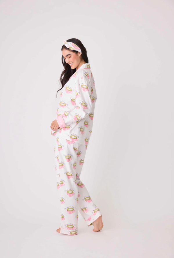 Love 'U' So Matcha Cozy Flannel PJ Set