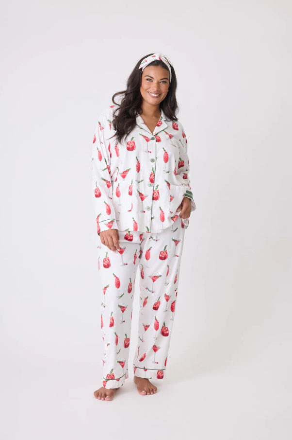 Cranberries & Cocktails Flannel PJ Set