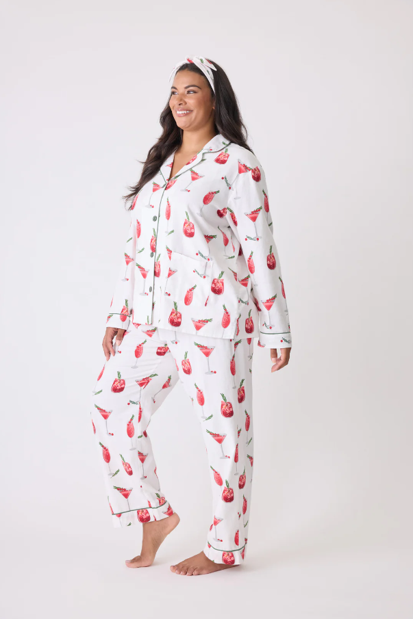 Cranberries & Cocktails Flannel PJ Set