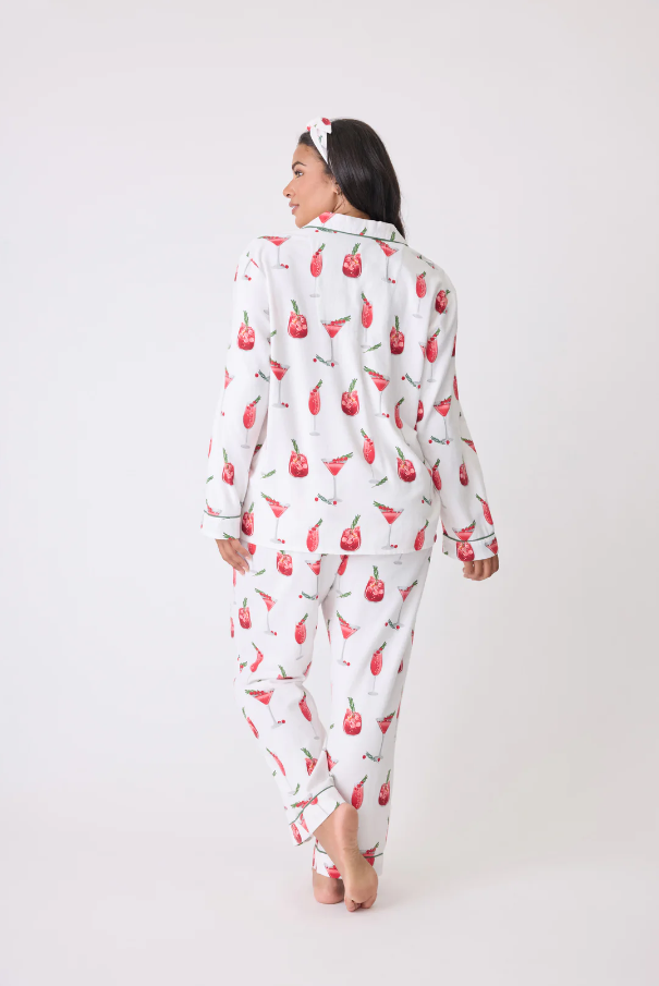 Cranberries & Cocktails Flannel PJ Set