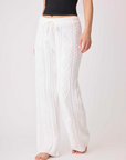 Chenille Cozy Cable Lounge Pant - Ivory