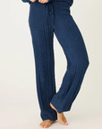 Chenille Cable Lounge Pant - Midnight