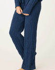 Chenille Cable Lounge Pant - Midnight