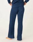 Chenille Cable Lounge Pant - Midnight