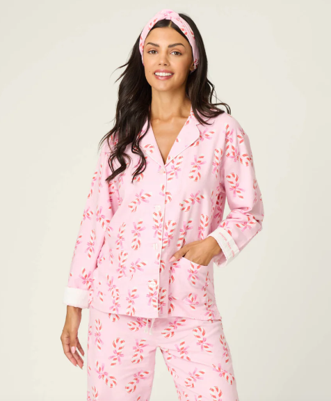 Candy Cane Flannel PJ Set