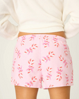 Candy Cane Print Flannel Shorts