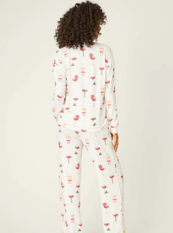 Let's Get Toasty Holiday Wine Print Set