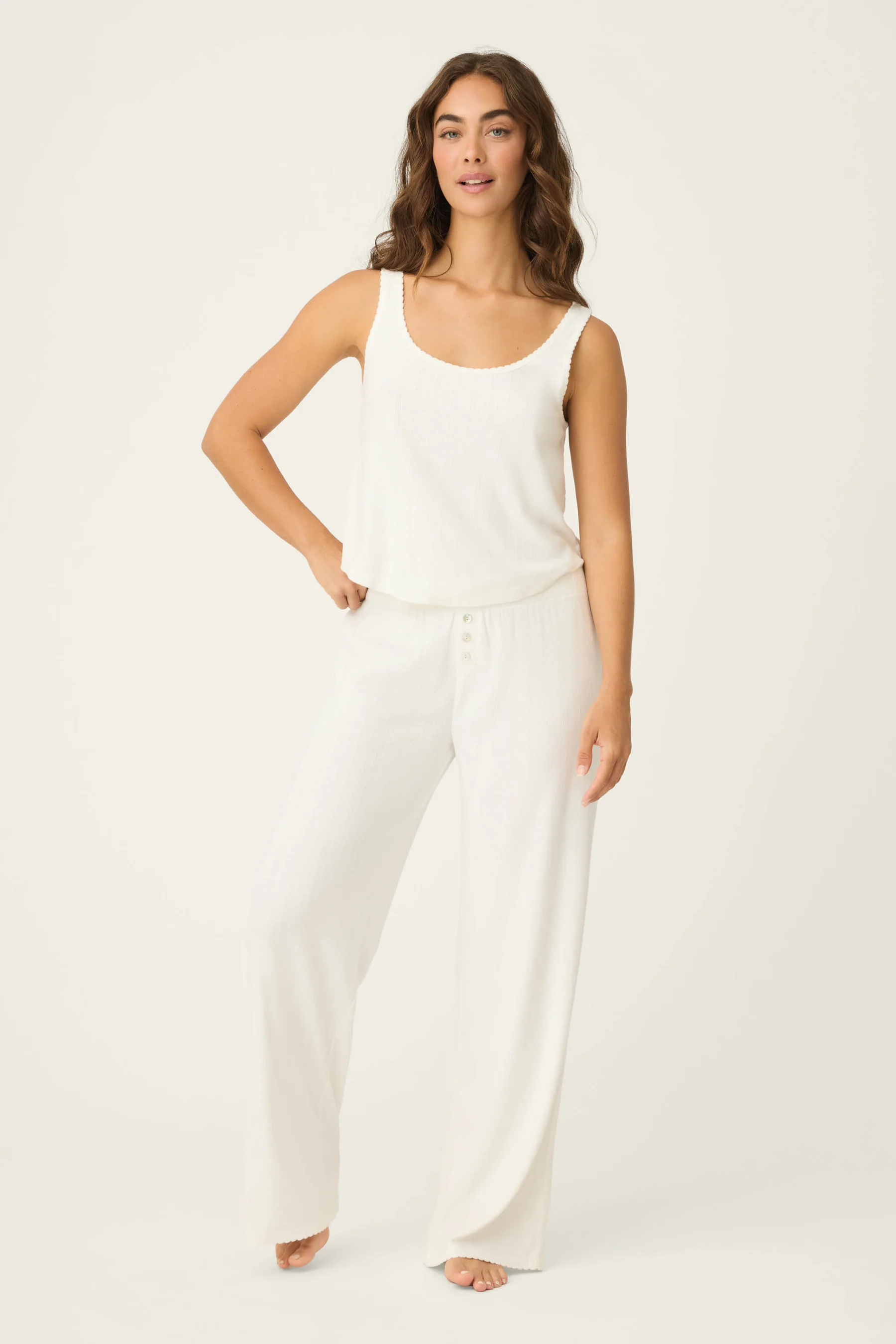 Pointelle Essentials Ivory PJ Set