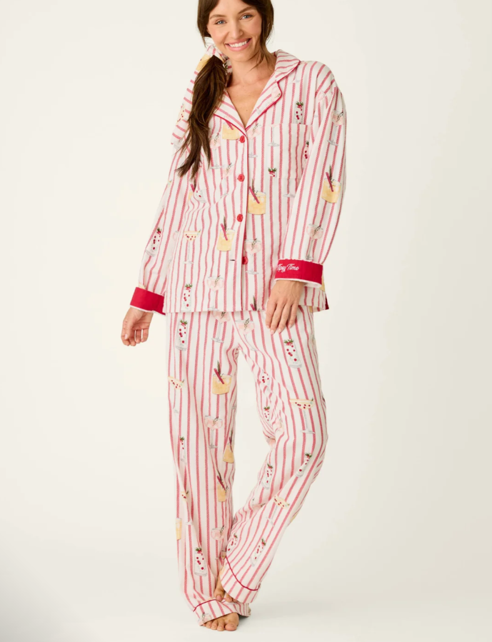 PJ SET MARTINIS & MISTLETOE LIPSTICK