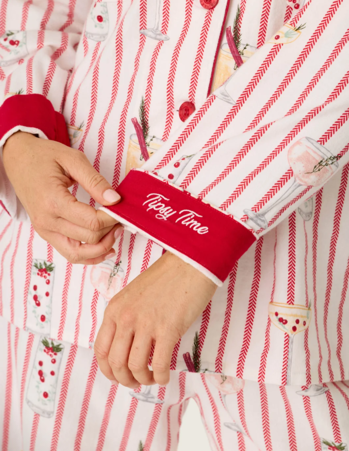 PJ SET MARTINIS & MISTLETOE LIPSTICK