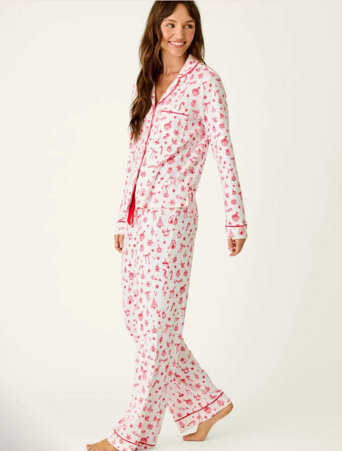 PJ SET FEMME DE NOEL IVORY