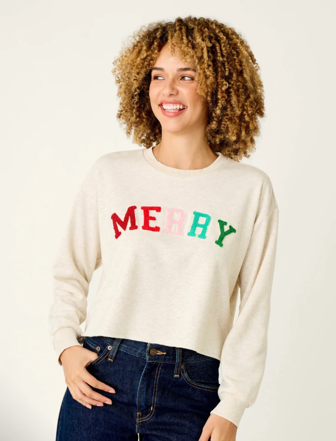 Very Merry Bouclé Merry Sweatshirt