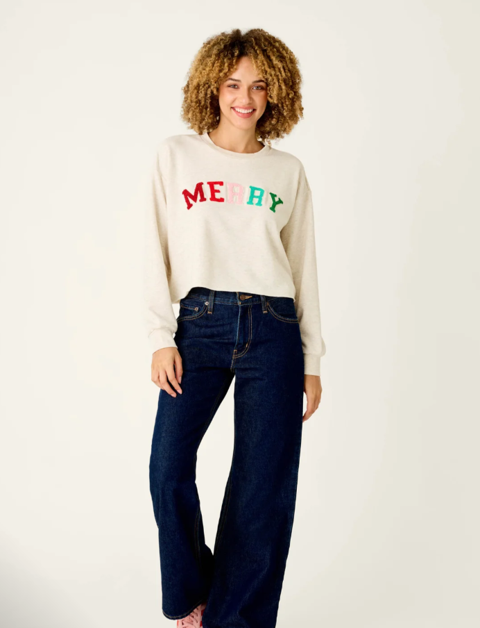 Very Merry Bouclé Merry Sweatshirt