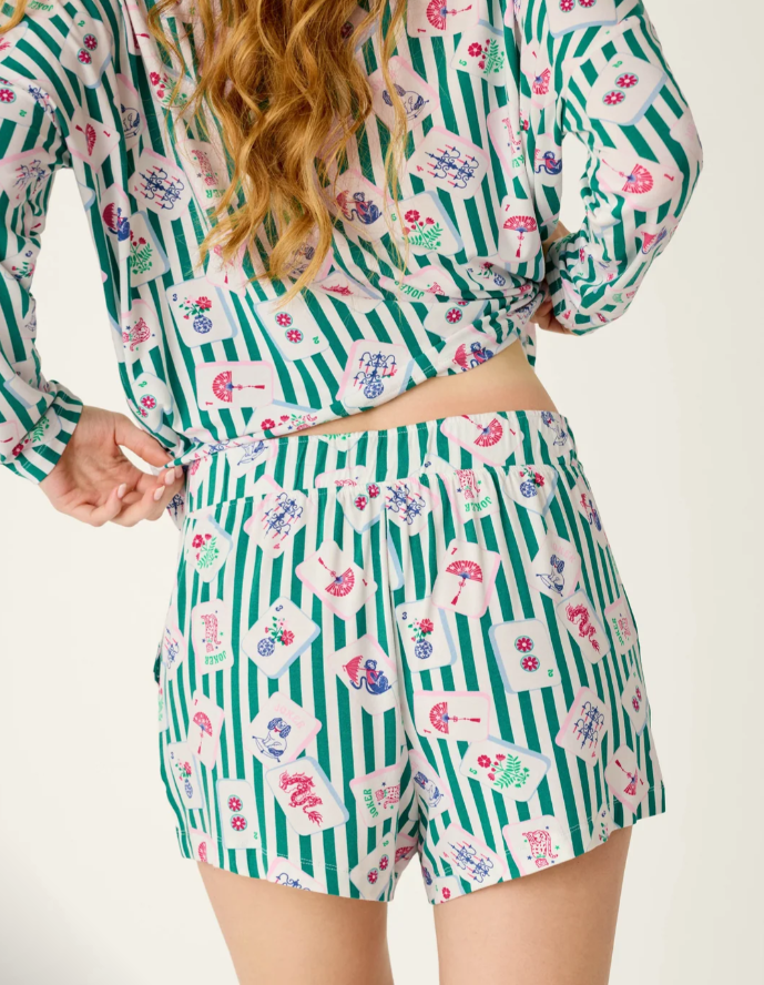 Mahjong Queen Dreams Pajama Shorts