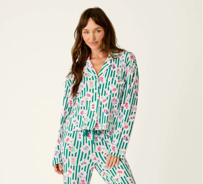 Mahjong Queen Dreams Button Down Top