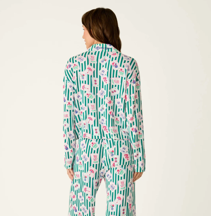 Mahjong Queen Dreams Button Down Top