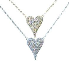 Medium .75" Pave Heart