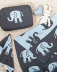 Elephant Love Blanket/Burp Cloth Set