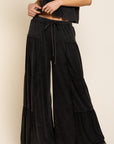 Ribbed Knit Wide Leg Pant