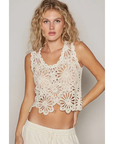 Round Neck Sleeveless Crochet Top