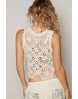 Round Neck Sleeveless Crochet Top