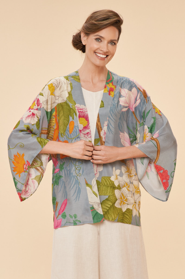 Tropical Flora &amp; Fauna Kimono Jacket