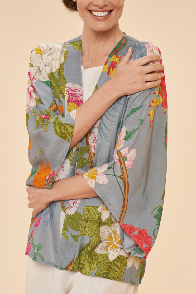 Tropical Flora &amp; Fauna Kimono Jacket
