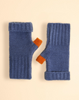 Ladies Cassia Wrist Warmers - Denim