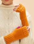 Ladies Cassia Wrist Warmers - Tangerine