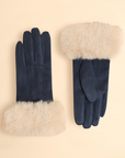 Bettina Gloves - Navy/Cream