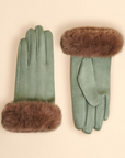 Bettina Gloves - Sage/Teddy