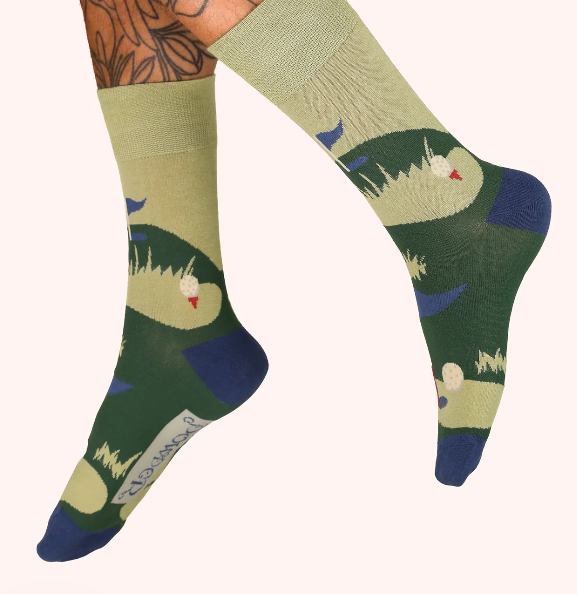 Men's Hole in One Socks - Moss