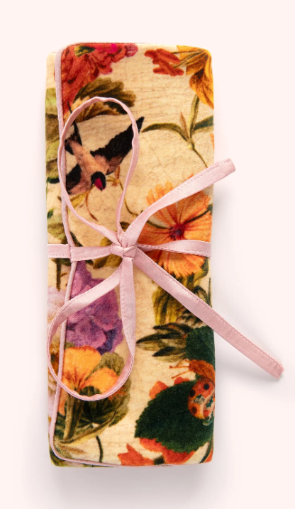 Jewellery Roll - Cream Posy