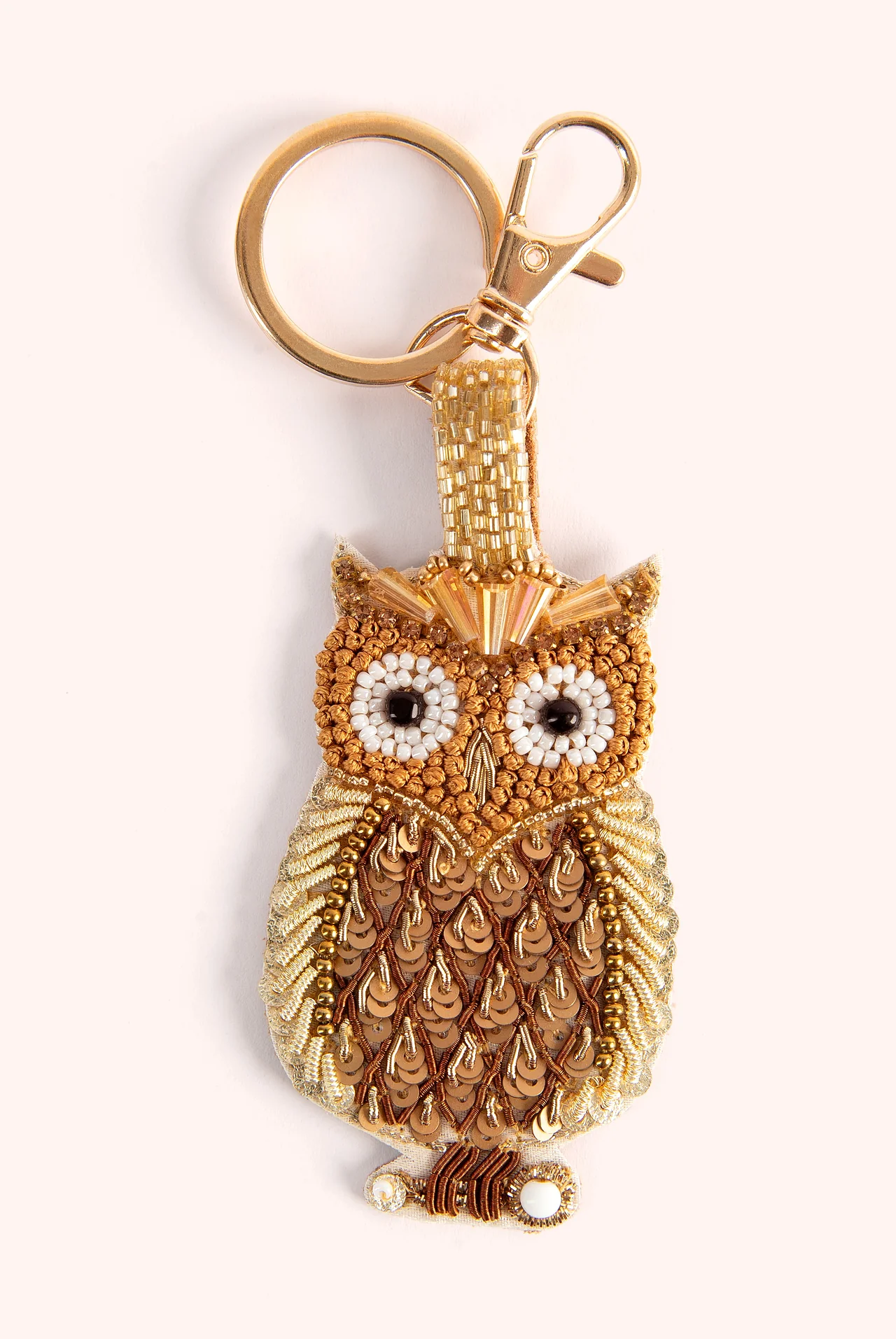 Golden Owl Key Ring