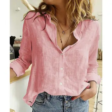 Pink Button Up Top