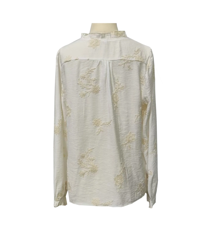 White Floral Button Up