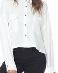 Lumi Long Sleeve Button-Up Blouse