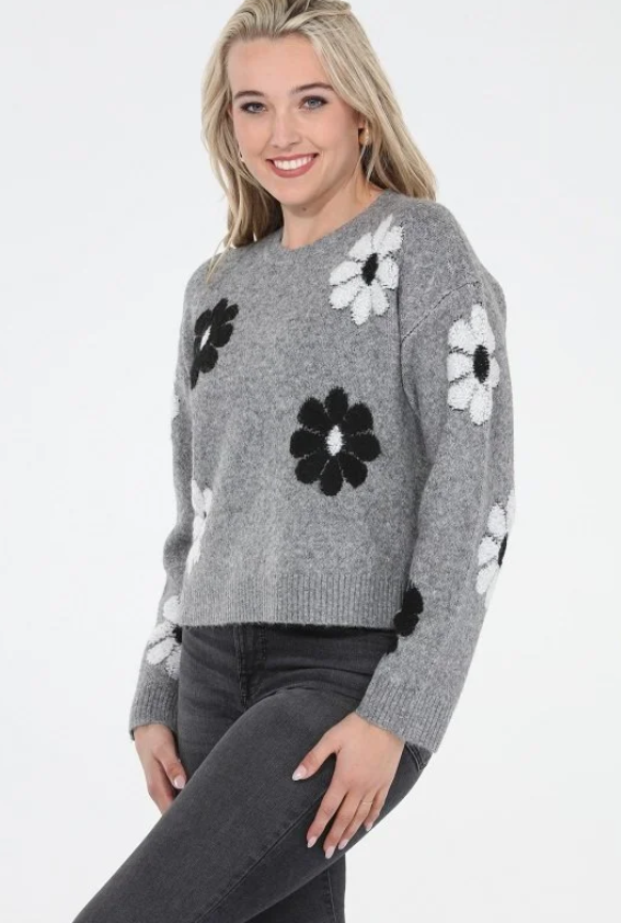 The Meadow Floral Sweater - Medium