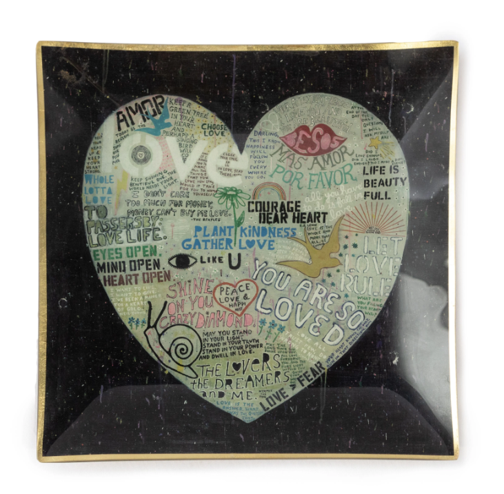 Choose Love Large Square Decoupage Plate