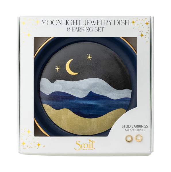 Jewelry Dish & Stud Earri Moonlight/Blue